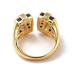 Открытое кольцо-манжета с аркой из кубического циркония RJEW-C041-02G-01