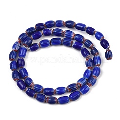 Colliers de perles ovales en verre millefiori faites à la main&nbsp;LK-Z001-02A-02