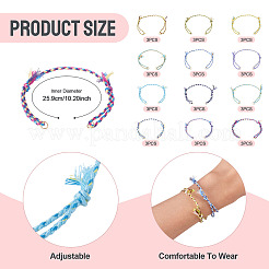 36 Stück 12 Farben Polycotton-Kordel zum Basteln von Armbändern&nbsp;BJEW-TAC0054