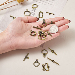 Застежки тоггл в тибетском стиле  TIBE-TA0001-21AB