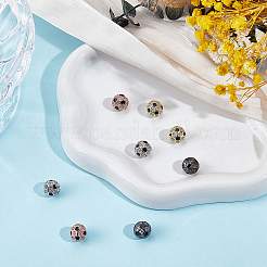 8 Stück 4 Farben Messing Micro Pave Zirkonia Perlen&nbsp;KK-ME0004-21