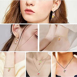 60шт 6 цвета сплава эмалевые подвески&nbsp;ENAM-CJ0003-14