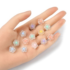 30шт 6 цвета прозрачные акриловые бусины TACR-YW0001-96