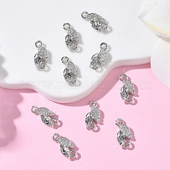 Verbindungsanhänger mit Mikropavé aus Messing mit durchsichtigen Zirkonia-Steinen&nbsp;XGRQ3D318-509P