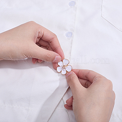 6 paio di gemelli in lega a forma di fiore e rotondi piatti in 3 stili&nbsp;FIND-ME0004-46