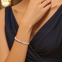 4 шт. 2-цветные браслеты из цинкового сплава со стразами для женщин&nbsp;BJEW-GO0002-07