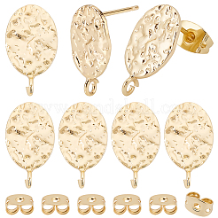 20 шт. латунные серьги-гвоздики&nbsp;KK-BBC0022-81