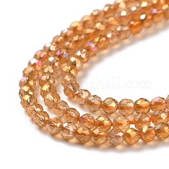 Гальванизируйте прозрачное стекло бисер нитей&nbsp;GLAA-H021-01A-FR06