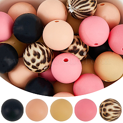 Круглые силиконовые фокусные бусины&nbsp;SIL-SP0001-16A