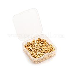 200個10スタイル304ステンレススチールチャーム  混合形状  ゴールドカラー  5.5x6x1mm  穴：1mm  20個/スタイル&nbsp;STAS-LS0001-40