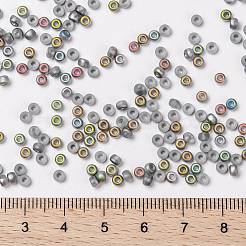 MIYUKIラウンドロカイユビーズ  日本製シードビーズ  （rr4557) vitrailマット  8/0  3mm  穴：1mm  約422~455個/10g&nbsp;X-SEED-G008-RR4557