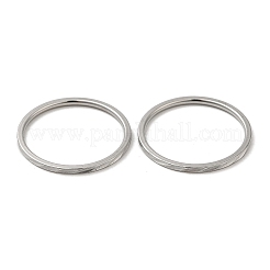 変色しない304ステンレススチールプレーンバンドリング  ステンレス鋼色  usサイズ7（17.3mm）&nbsp;RJEW-I101-01B-P
