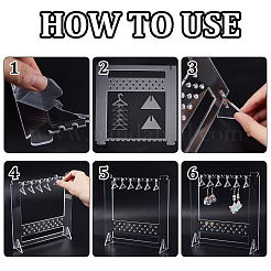 Акриловый дисплей серьги стойки EDIS-WH0029-86