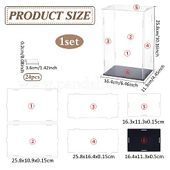 Boîtes de présentation acryliques transparentes&nbsp;ODIS-WH0329-95A