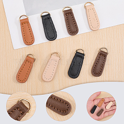 8 шт. 4-х цветные кожаные головки молнии&nbsp;FIND-CL0001-34