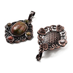 Подвески из натурального унакита с ромбами&nbsp;G-K363-02R-15