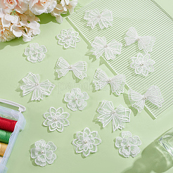 16 шт. 4 стиля вышитых аксессуаров для костюмов из органзы PATC-MA0001-15