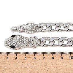 Сплав горный хрусталь змея кубинские звенья цепи ожерелья для женщин&nbsp;WGC9FDE-04