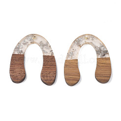 Подвески из прозрачной смолы и вощеного ореха&nbsp;RESI-Q211-01B