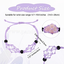 Регулируемый плетеный нейлоновый шнур макраме мешочек изготовление браслета AJEW-SW00013-06