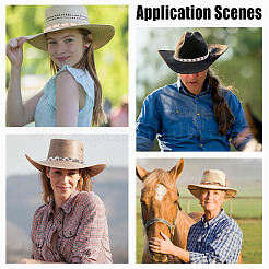 6 шт. 6 стиля повязок для шляп из искусственной замши и стекла&nbsp;DIY-HY0003-14