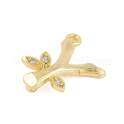 Breloques de connecteur de lettres en laiton cristal strass&nbsp;KK-S395-06G-Y