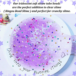 80 г двухцветных пластиковых трубчатых бусин&nbsp;KY-HY0001-14B