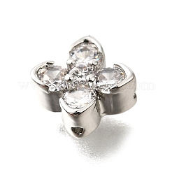 Латунные микро проложить кубического циркония бусы KK-D356-03C-P