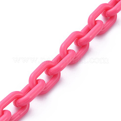 Chaînes de câble acryliques opaques faites à la main&nbsp;AJEW-JB00664-05
