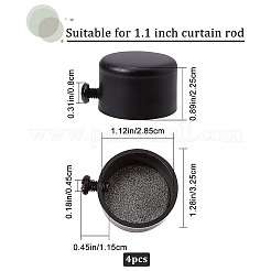 Gardinenstangendichtung Flachkopf aus Eisen&nbsp;AJEW-WH0258-648B