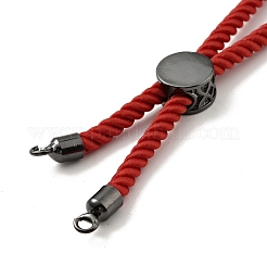 Bracelets coulissants en corde milan torsadée à moitié finis&nbsp;FIND-G032-01B-14