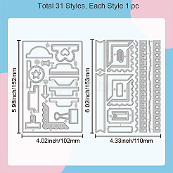 Углеродистая сталь разрезает трафареты DIY-WH0309-1542
