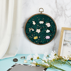 Плоские круглые настенные броши-органайзеры из АБС-пластика для демонстрации досок AJEW-WH0554-84B