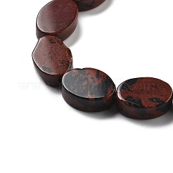 Натурального красного дерева обсидиана бисер нитей G-P559-B16-01