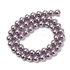Гальванические оболочки жемчужные бусы пряди BSHE-G041-8mm-02