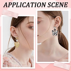 50 шт. 5-х цветная фурнитура для сережек-гвоздиков в виде банта из латуни&nbsp;KK-SP0001-47