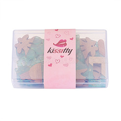 20шт 10 стильные подвески из прозрачной смолы и орехового дерева RESI-KS0001-08