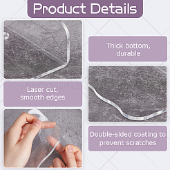 Прозрачный акриловый настенный угловой стеллаж для хранения вещей AJEW-WH0534-37D