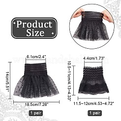 2 пара 2 нарукавников из полиэстера AJEW-NB0004-03B