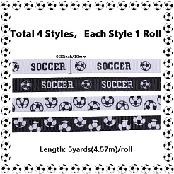 4 рулон 4-х видов полиэстеровой спортивной ленты с принтом в виде мяча&nbsp;OCOR-GF0004-31B