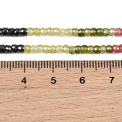 立方晶ジルコニアビーズ連売り  多面カット  ロンデル  ミックスカラー  3.5x2.5mm  穴：0.6mm  約164個/連  14.57''（37センチメートル）&nbsp;ZIRC-P125-2x3mm-09