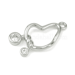 Латунные микропаве прозрачные подвески с фианитом&nbsp;KK-G545-06P