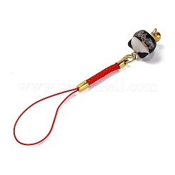 Фарфоровый кулон в виде кошки удачи&nbsp;HJEW-G027-01