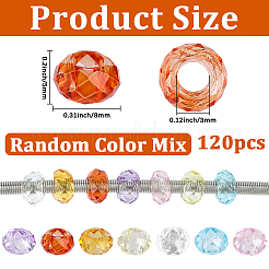 120 pièce de perles de verre de styles mixtes&nbsp;GLAA-PA0001-88