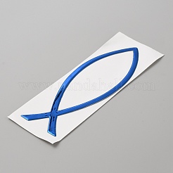 Selbstklebende Jesus-Fisch-Autoaufkleber aus PVC&nbsp;STIC-WH0004-37A