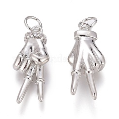 Кулоны из латуни с микропейвом и прозрачным кубическим цирконием&nbsp;ZIRC-Z008-32P