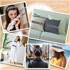 5 ярд полиэстеровой ленты для вышивки DIY-CY0001-82D