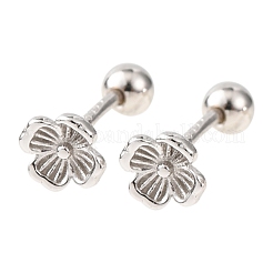 S999 изящные серебряные серьги-гвоздики&nbsp;EJEW-C179-01P