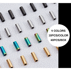 Трубчатые бусины из нержавеющей стали 304&nbsp;STAS-CA0001-12