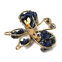 Брошь в виде бабочки из натурального лазурита G-A278-02G-04